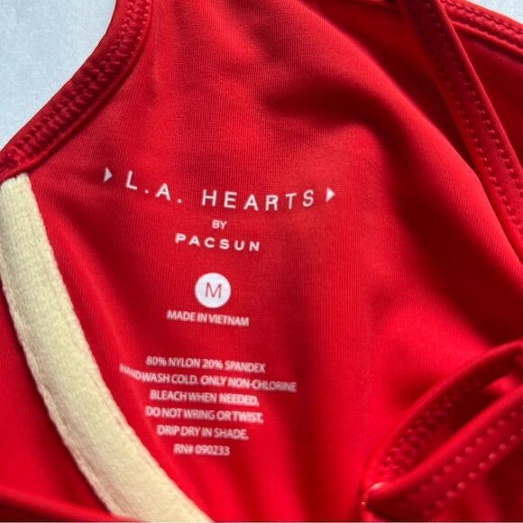 LA Hearts by Pacsun Red Bikini Top Size Medium Spaghetti Straps - Picture 4 of 4